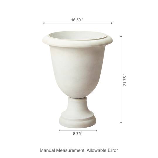 Glitzhome® 21.5" Eco-Friendly Oversized Faux Terrazzo Goblet Planters, 2ct.
